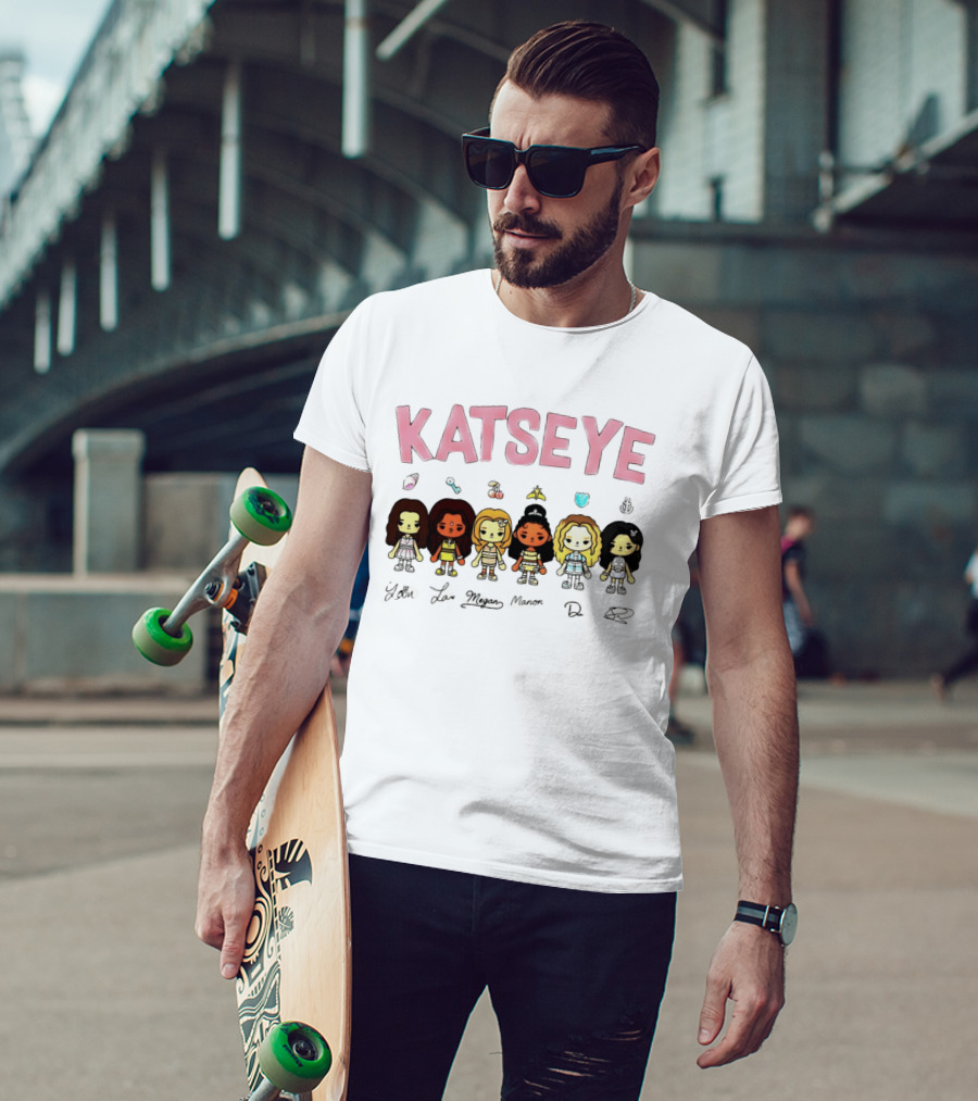Katseye K Pop Chibi Idol Member Collection T-Shirt