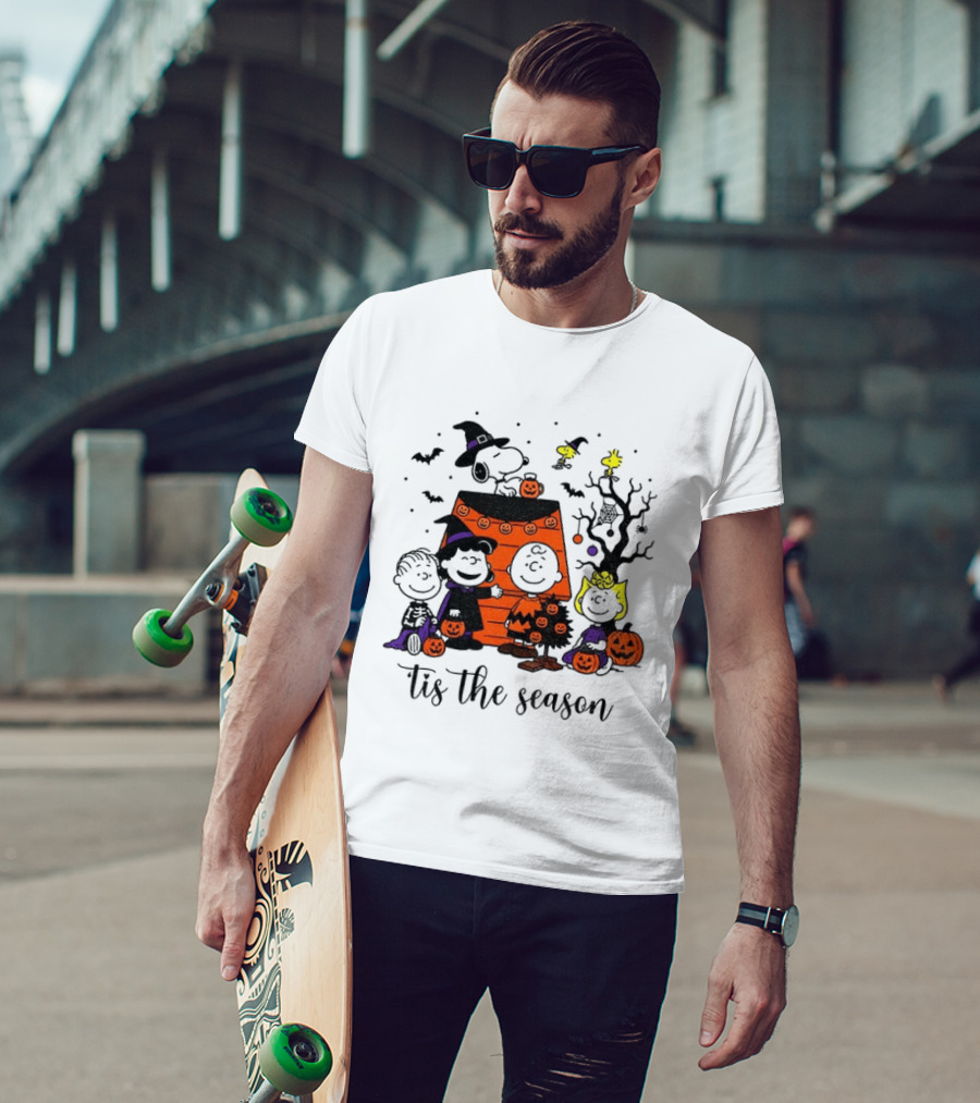 Peanuts Halloween Tis The Season Snoopy Charlie Brown And Friends T-Shirt