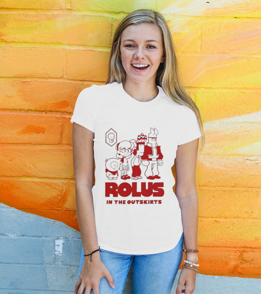 ROLUS In The Outskirts Cartoon Characters Lineup T-Shirt