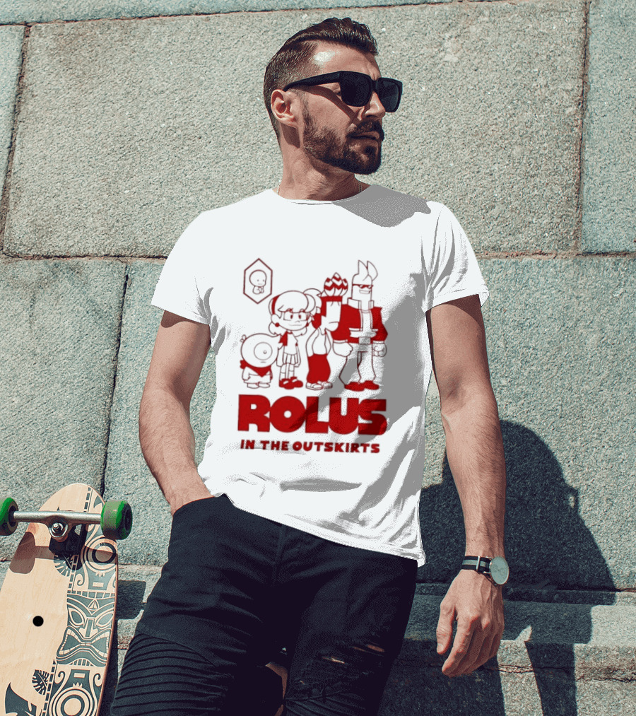 ROLUS In The Outskirts Cartoon Characters Lineup T-Shirt