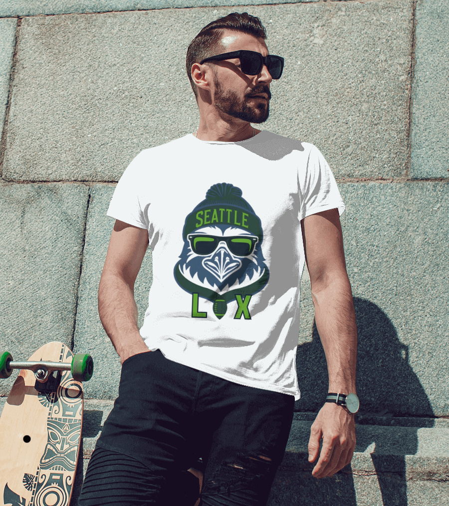 Seattle Seahawk LIX Game Day Beanie Sunglasses Football T-Shirt