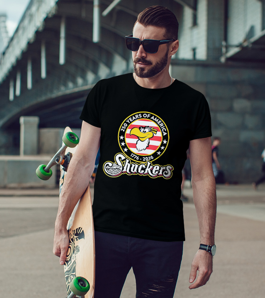 250 Years Of America 1776 2026 Shuckers With Clam And Stars T-Shirt