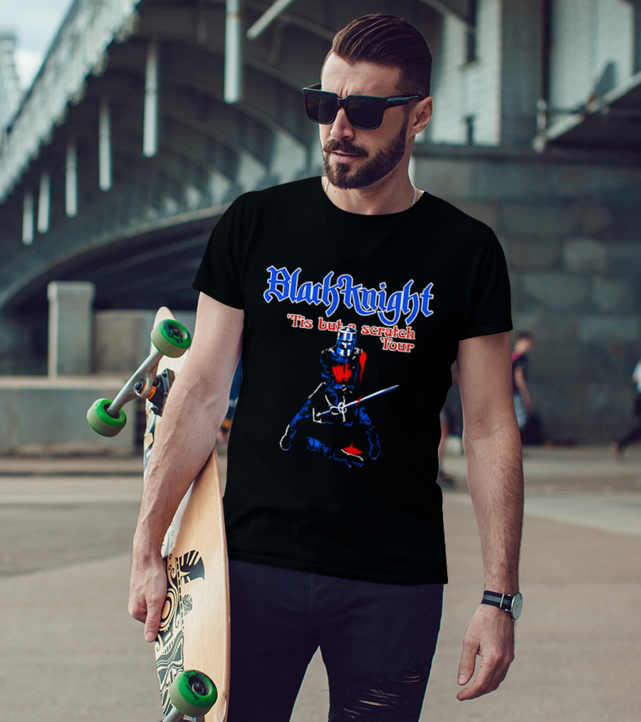 Black Knight Tis But A Scratch Tour Monty Python Comedy T-Shirt