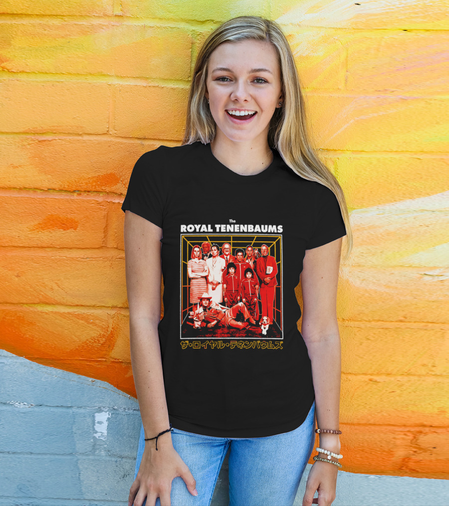 The Royal Tenenbaums Movie Cast Retro Japanese T-Shirt