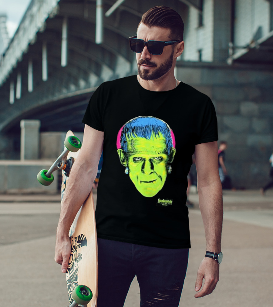 Frankenstein Universal Studios Monsters Head Travis Barker T-Shirt