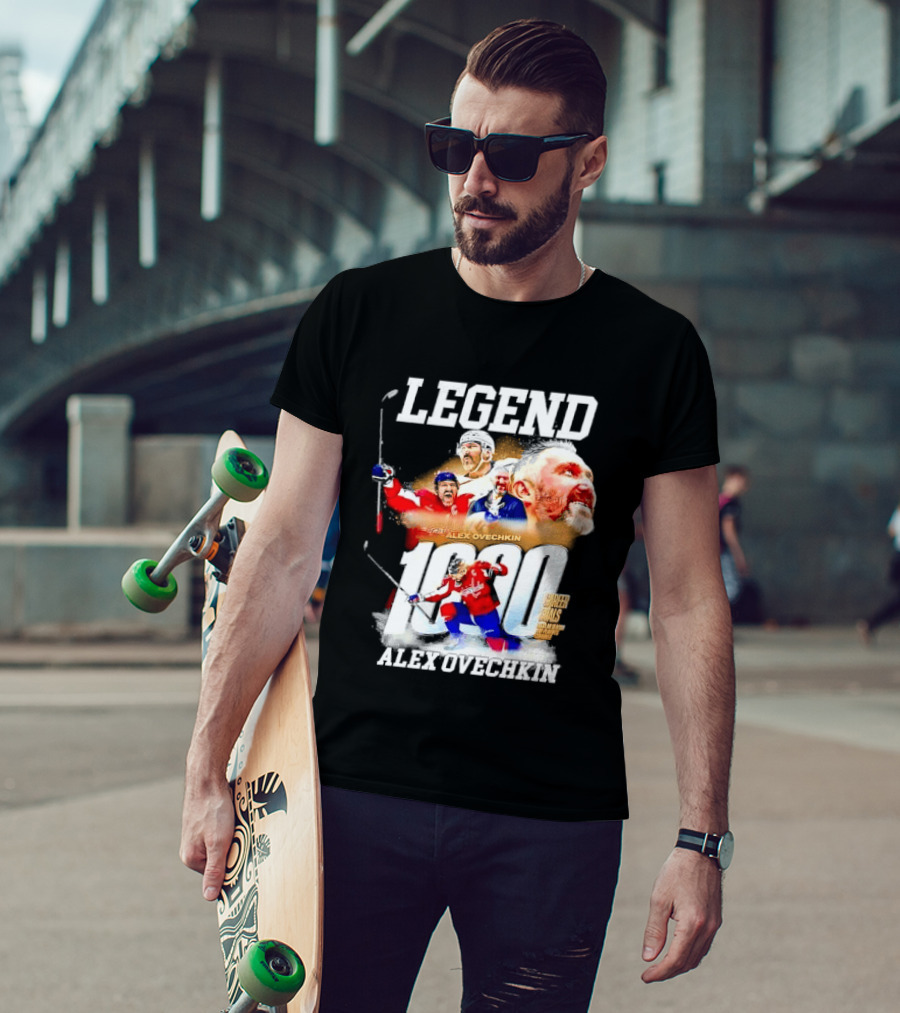 Legend Alex Ovechkin 1000 Career Goals Washington Capitals NHL Player T-Shirt