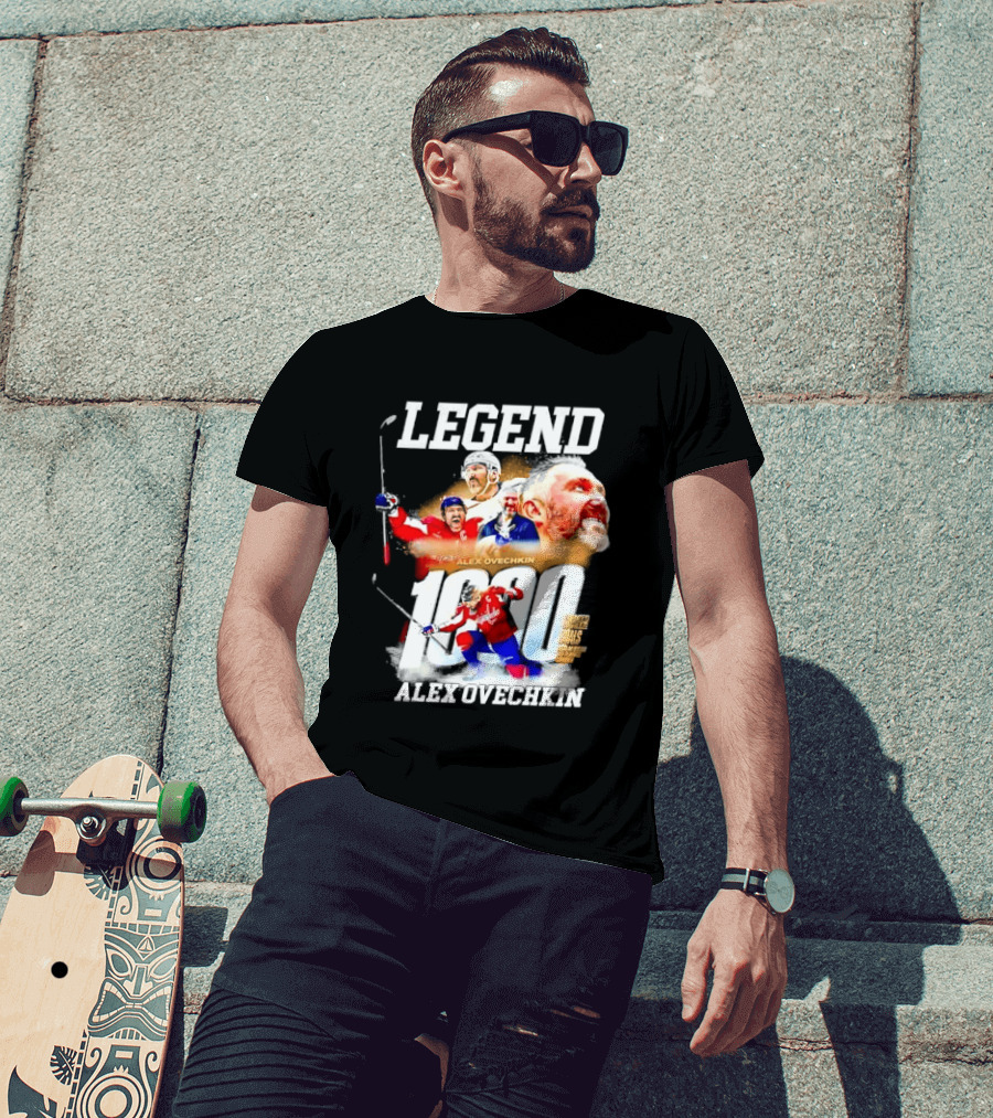 Legend Alex Ovechkin 1000 Career Goals Washington Capitals NHL Player T-Shirt