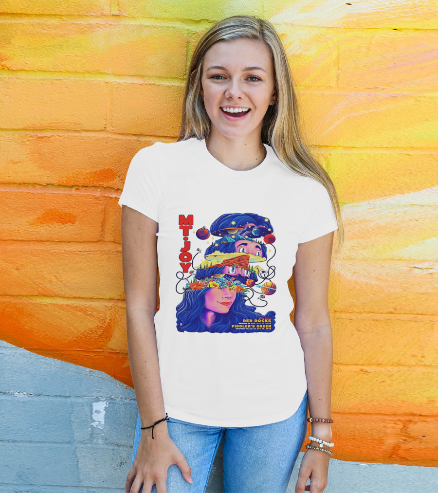 MT. Joy Red Rocks Fiddler's Green Aug 11 2026 Floral Space T-Shirt