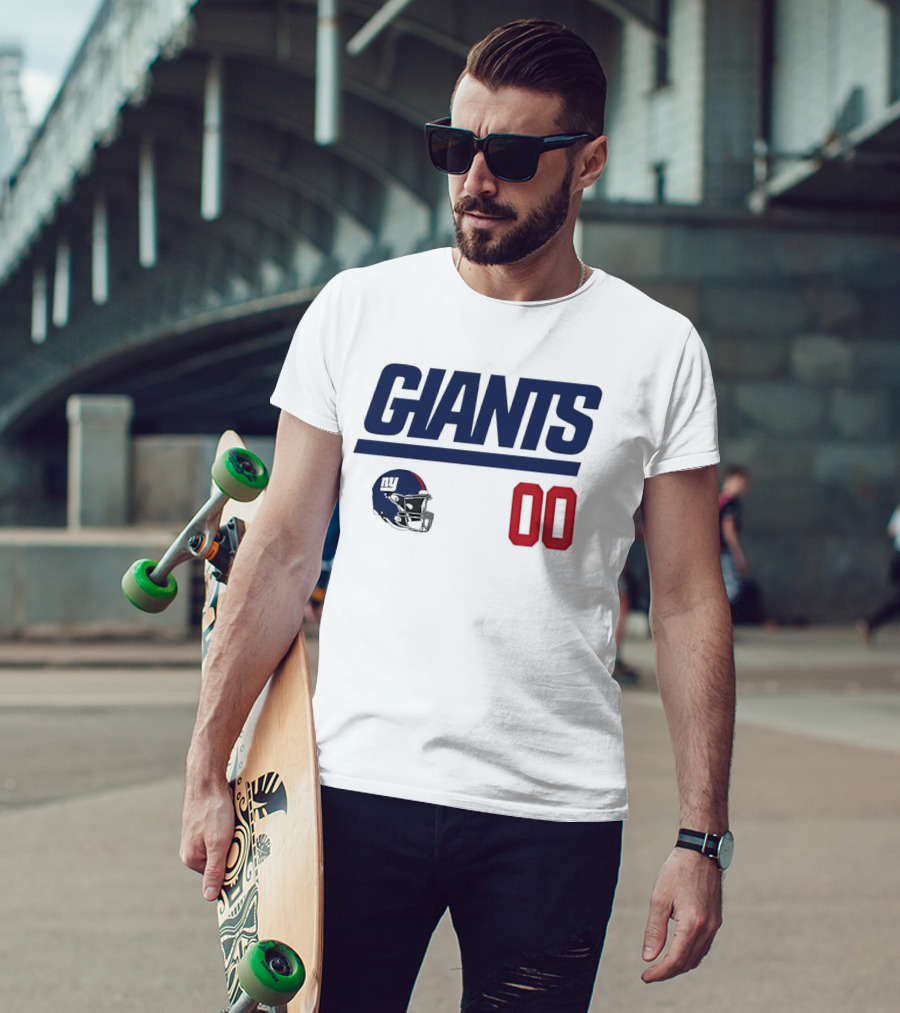New York Giants 00 Football Helmet Giants T-Shirt