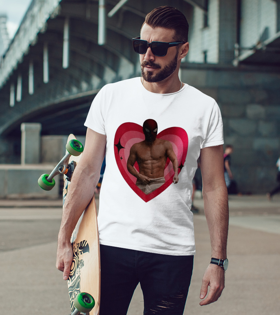 Heart Masked Bodybuilder Spidey T-Shirt