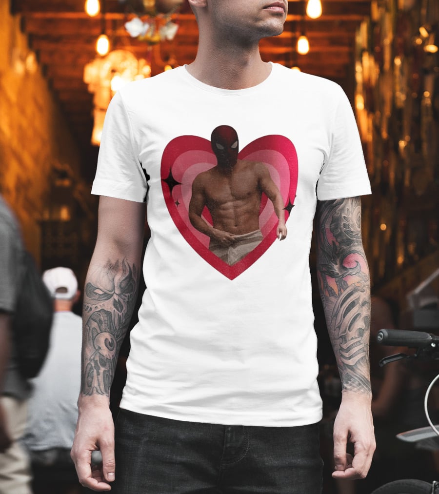Heart Masked Bodybuilder Spidey T-Shirt