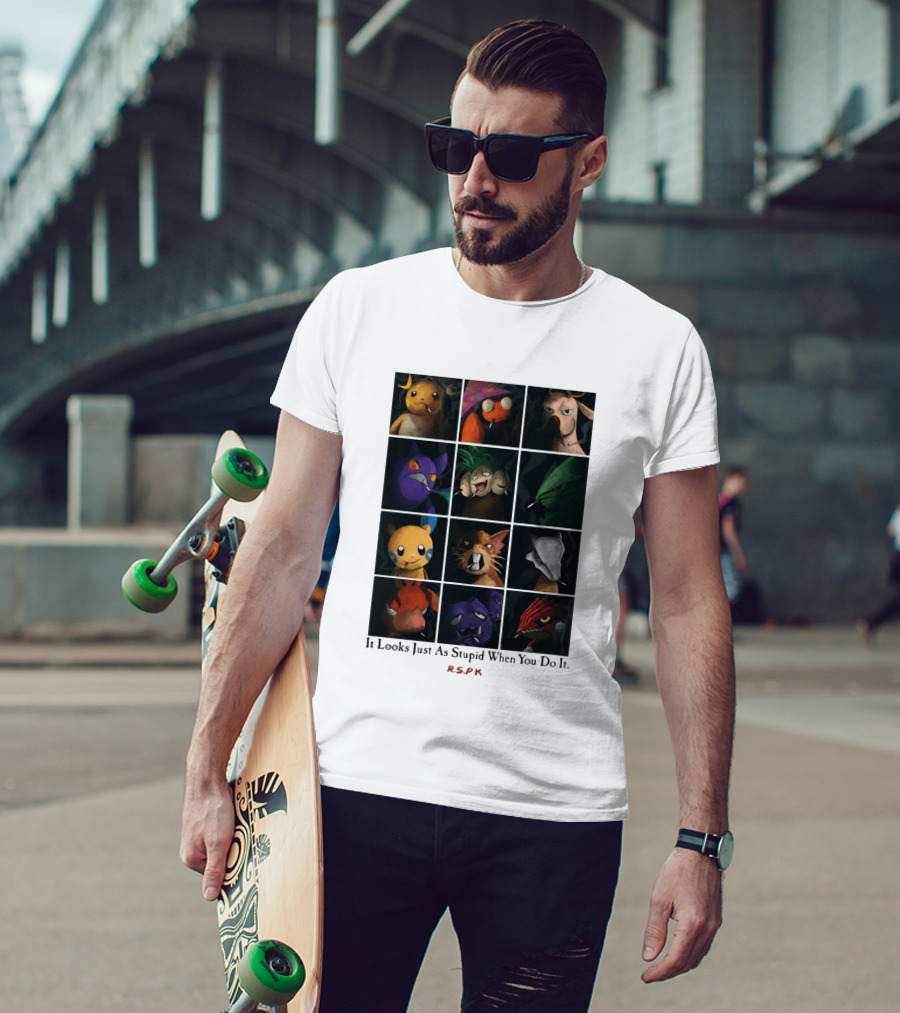 It Looks Just As Stupid When You Do It Cigarette Smoking Cartoon T-Shirt