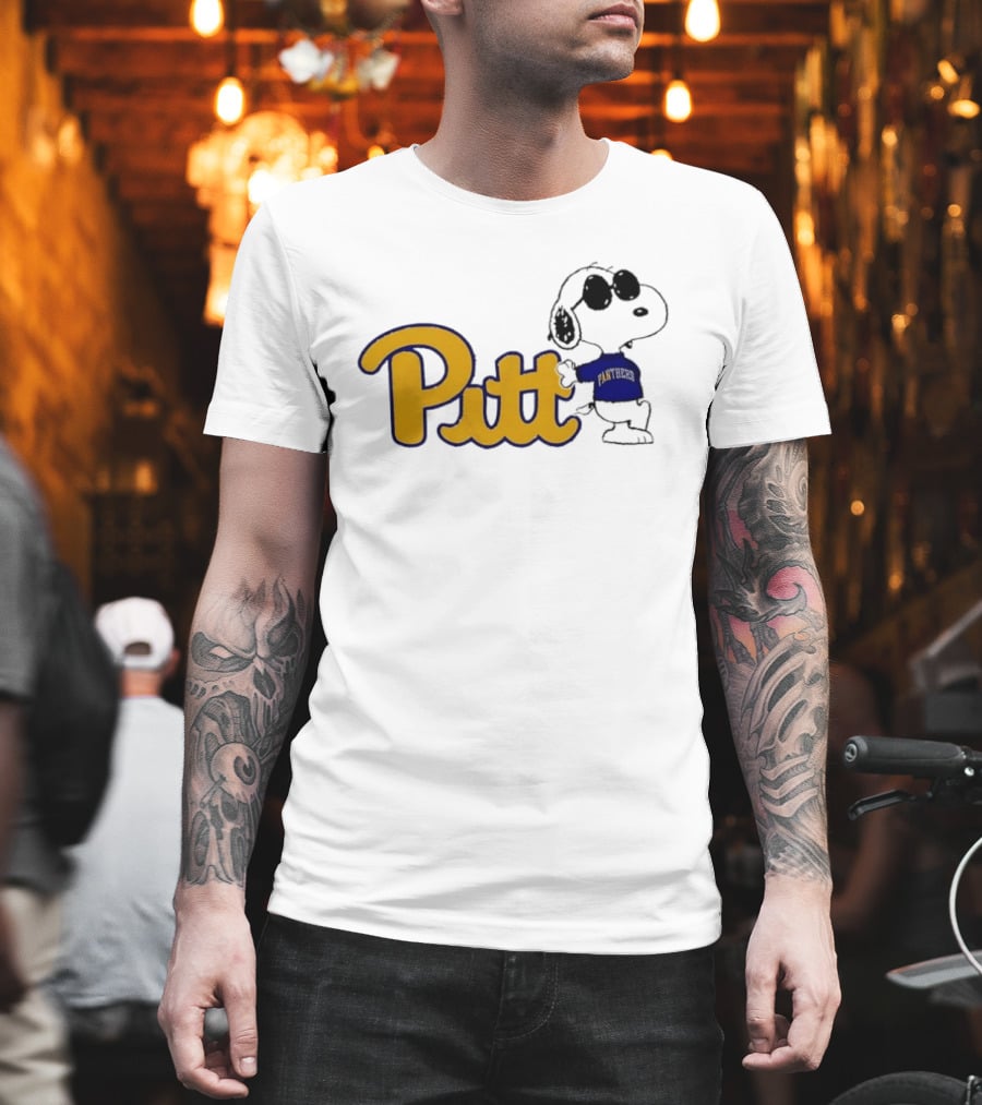 Pittsburgh Panthers NCAA Pitt Snoopy Sunglasses Cartoon T-Shirt