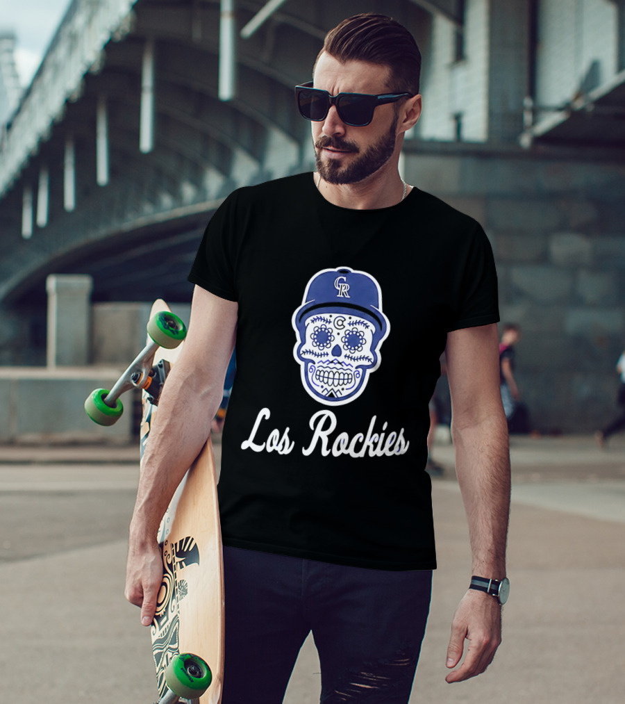 2026 Colorado Los Rockies CR Skull Cap T-Shirt