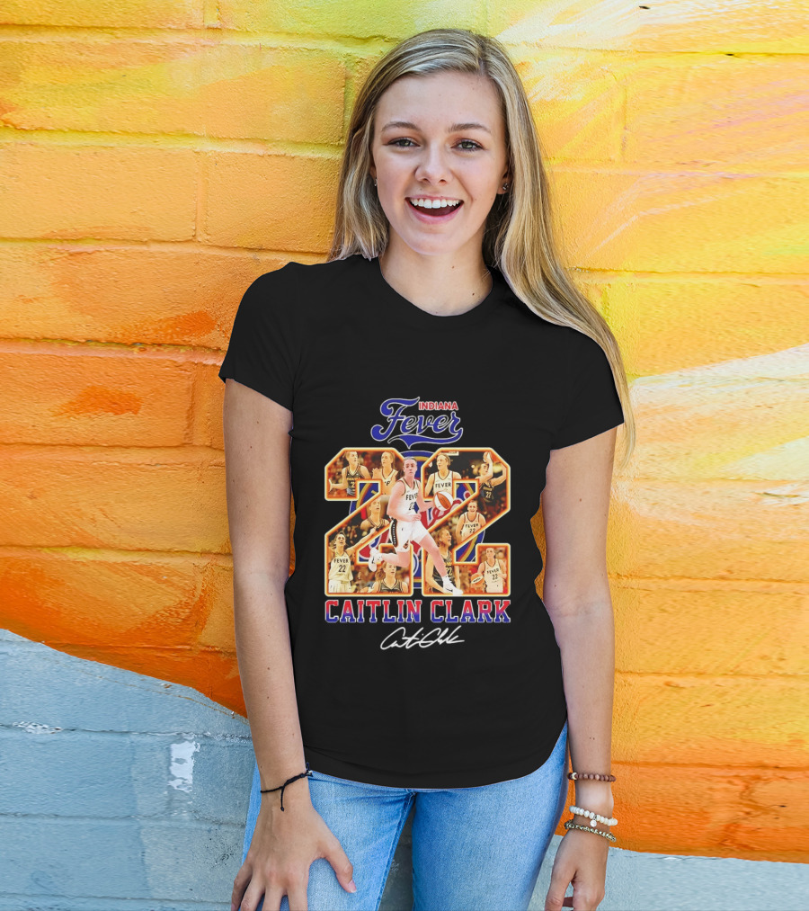 Indiana Fever Caitlin Clark #22 Collage WNBA T-Shirt