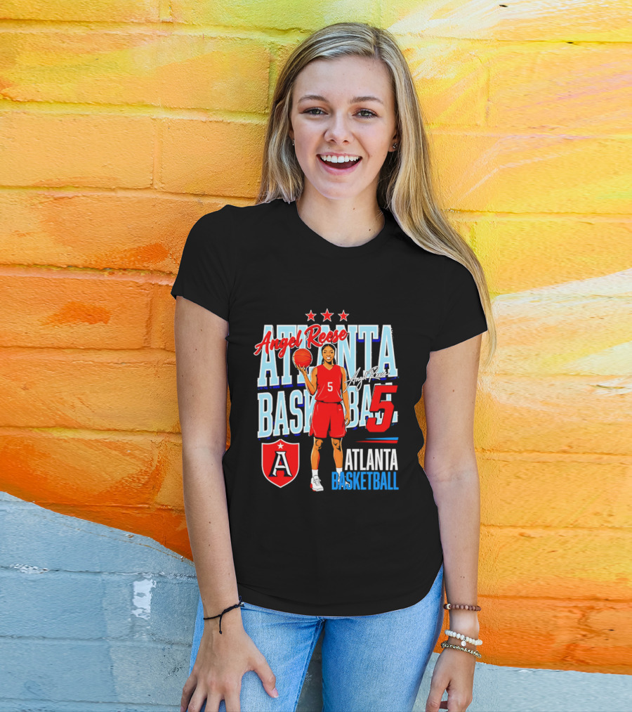 Angel Reese Atlanta Basketball Number 5 T-Shirt