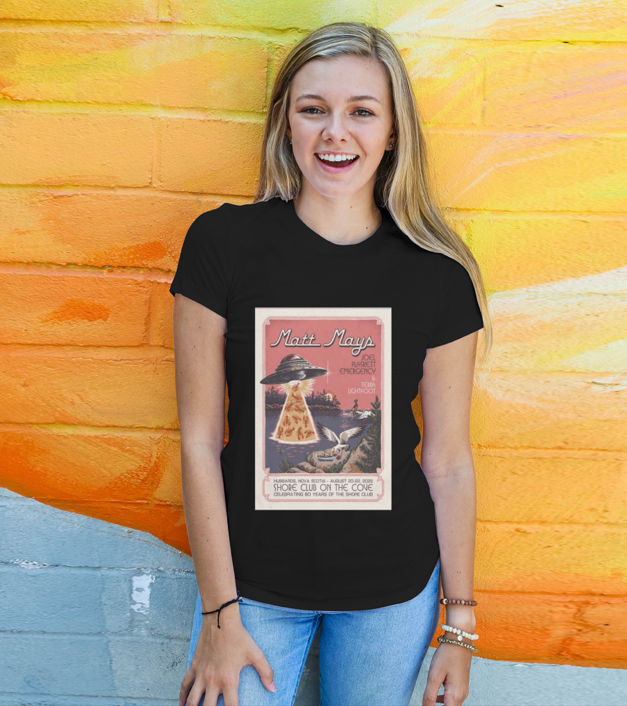 Matt Mays Joel Plaskett Emergency Terra Lightfoot Hubbards Nova Scotia August 20 22 2026 Shore Club On The Cove Celebrating 80 Years T-Shirt
