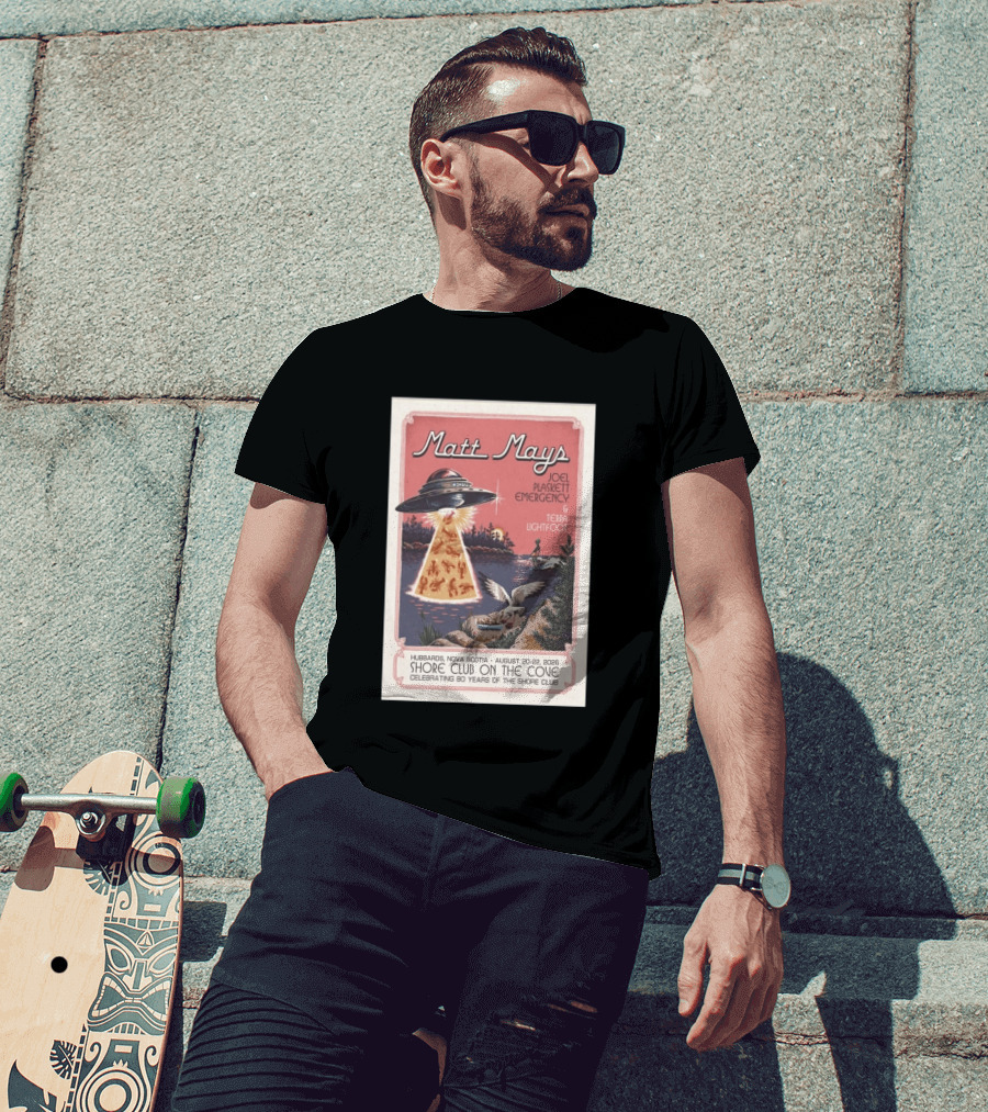 Matt Mays Joel Plaskett Emergency Terra Lightfoot Hubbards Nova Scotia August 20 22 2026 Shore Club On The Cove Celebrating 80 Years T-Shirt