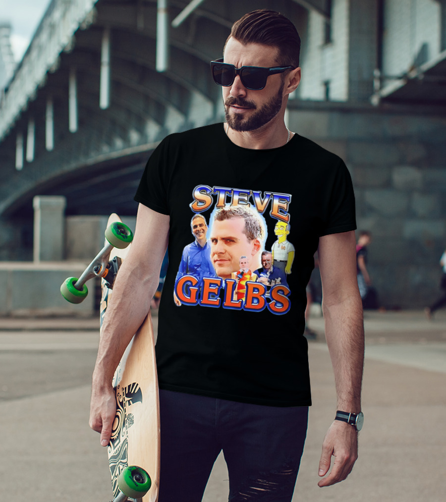 Steve Gelbs Bootleg Photo Collage Simpsonized Cartoon Hot Dog Suit T-Shirt