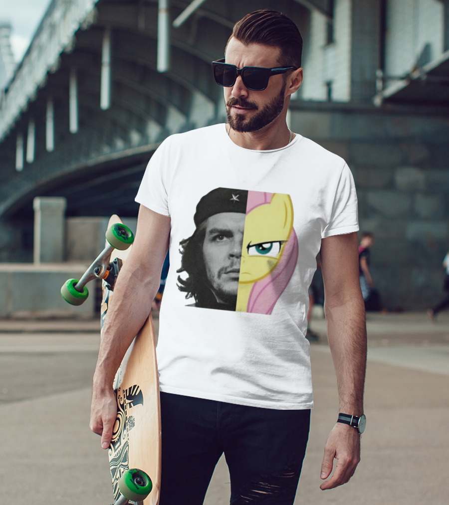 Che Guevara Fluttershy Crossover Fusion Face Mashup T-Shirt