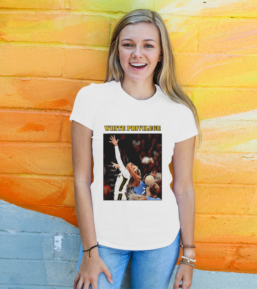 WHITE PRIVILEGE Sophie Cunningham DiJonai Carrington Basketball Confrontation T-Shirt