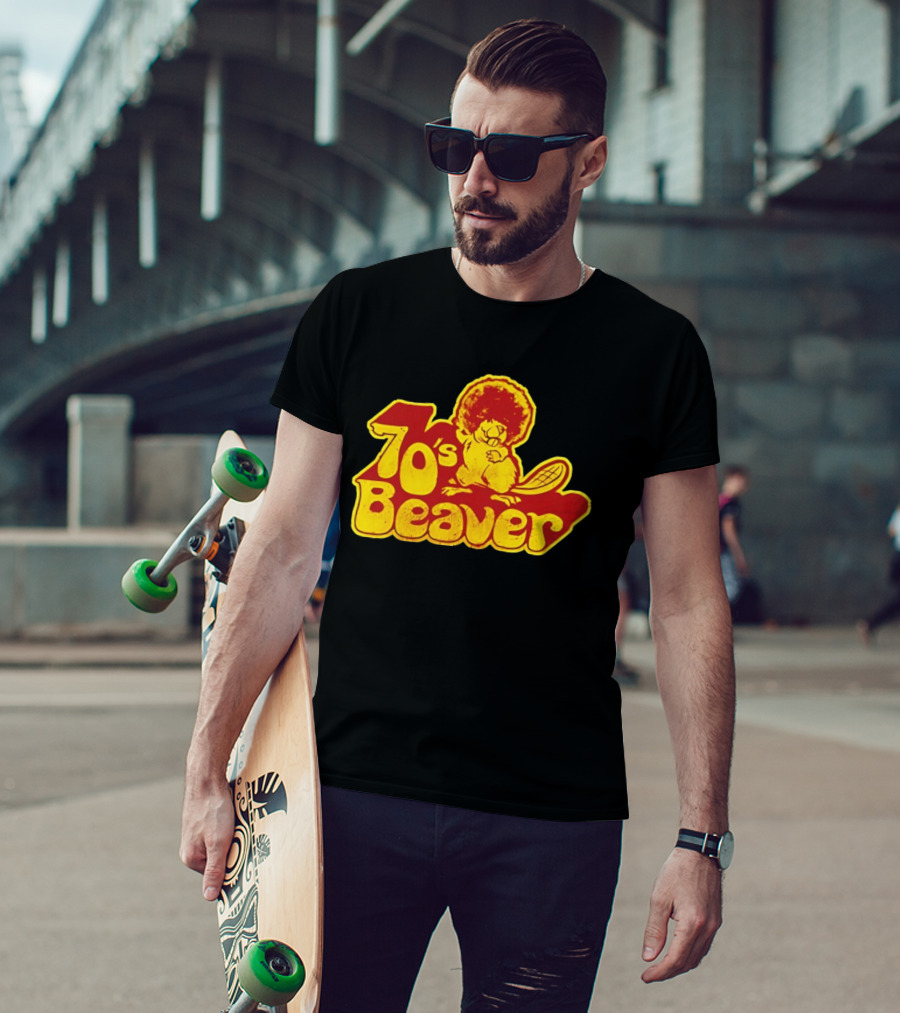70's Beaver Retro Funky Cartoon T-Shirt