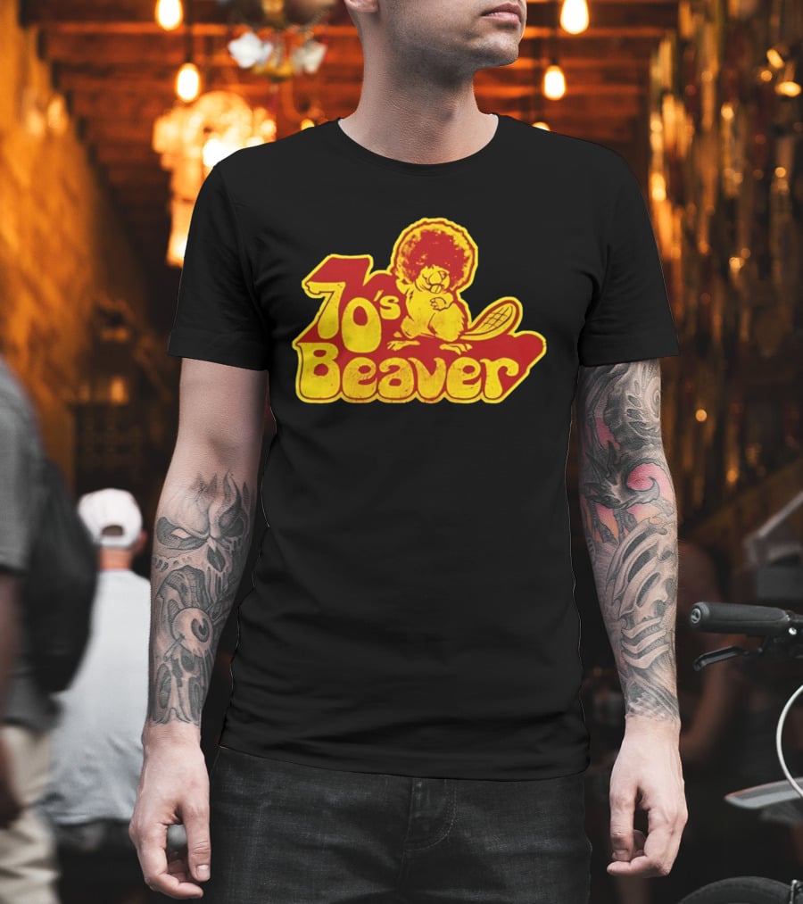 70's Beaver Retro Funky Cartoon T-Shirt