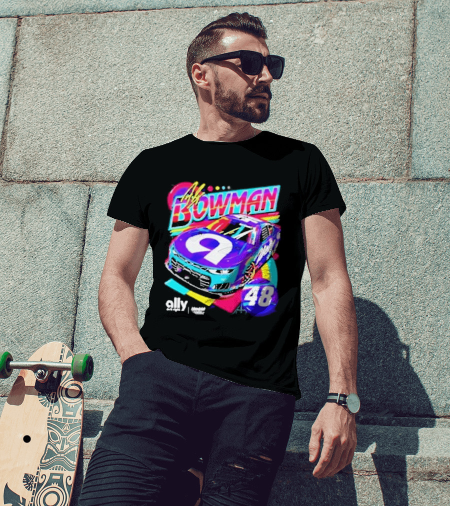Alex Bowman 48 Ally Hendrick Motorsports Racing Car T-Shirt