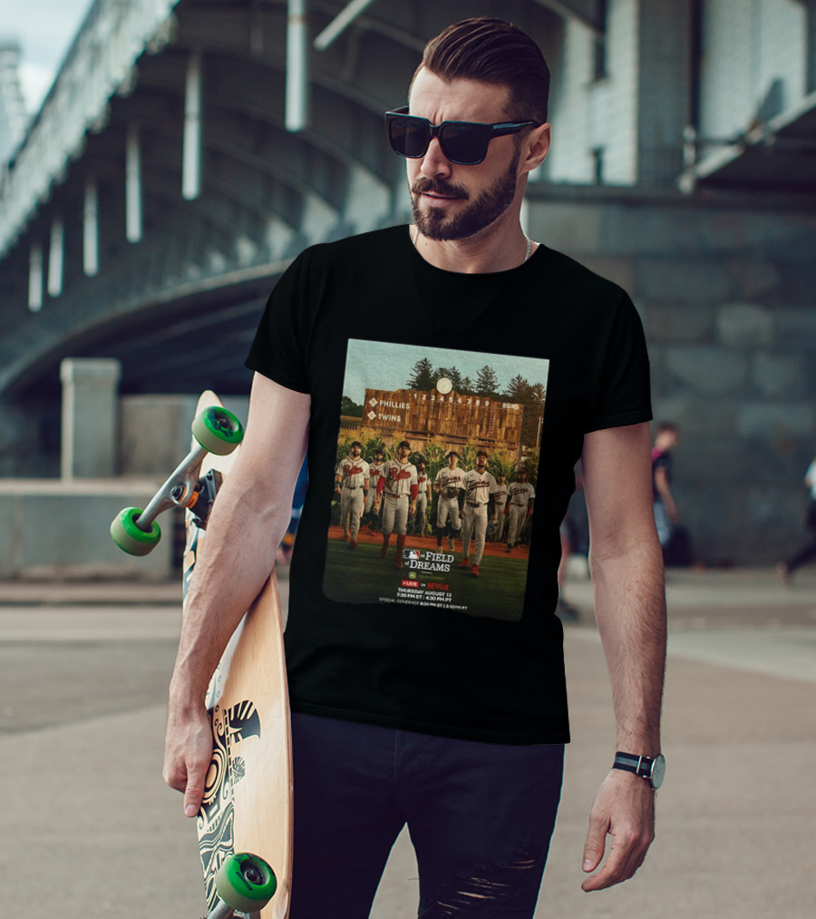 Phillies Vs Twins On Field Of Dreams Game Netflix Event August 13 Baseball Teams T-Shirt