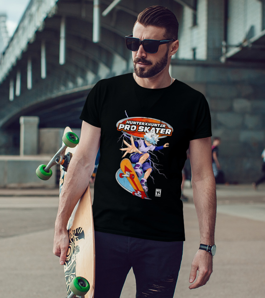 Hunter X Hunter Pro Skater Killua Zoldyck Lightning Skateboard T-Shirt