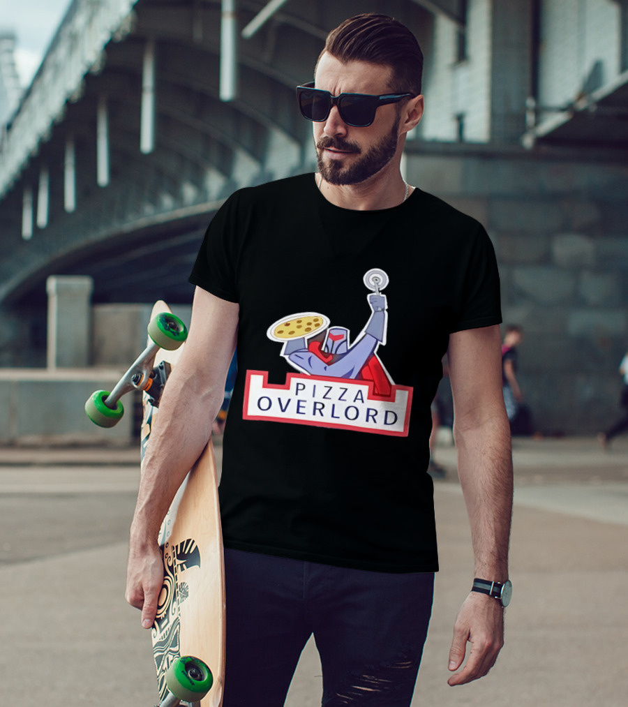 Pizza Overlord Knight With Pizza Slice And Cutter T-Shirt