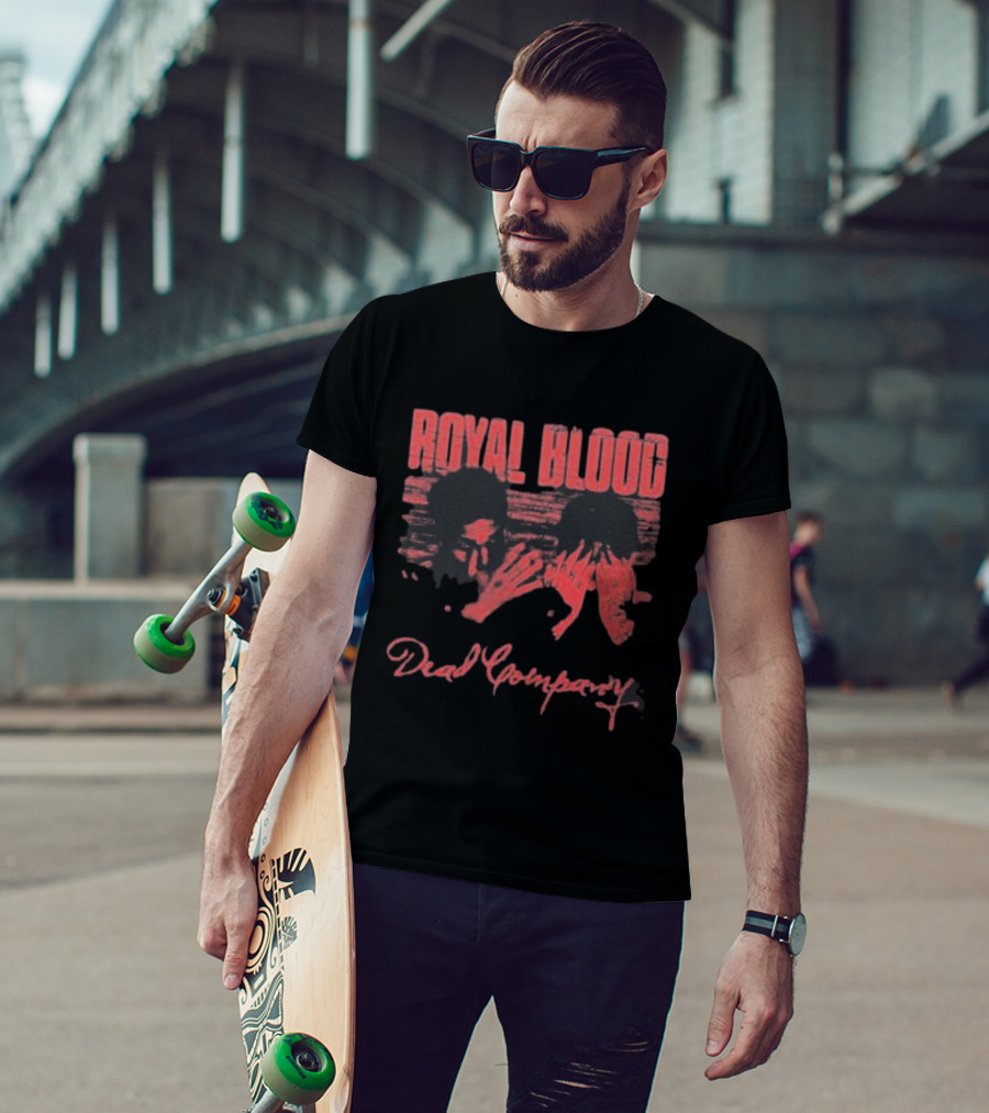 Royal Blood Dead Company Faded Texture Abstract Face T-Shirt