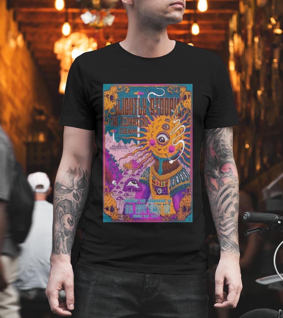 Slightly Stoopid The Elovaters DENM Road Trippin Summer Tour Riverfront Park Harrisburg PA August 13 2026 T-Shirt