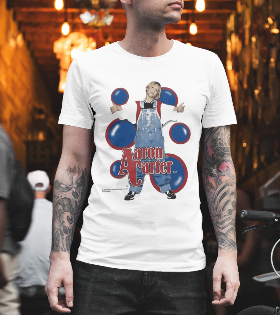 Aaron Carter 90s Overalls Style Pop Music Nostalgia T-Shirt