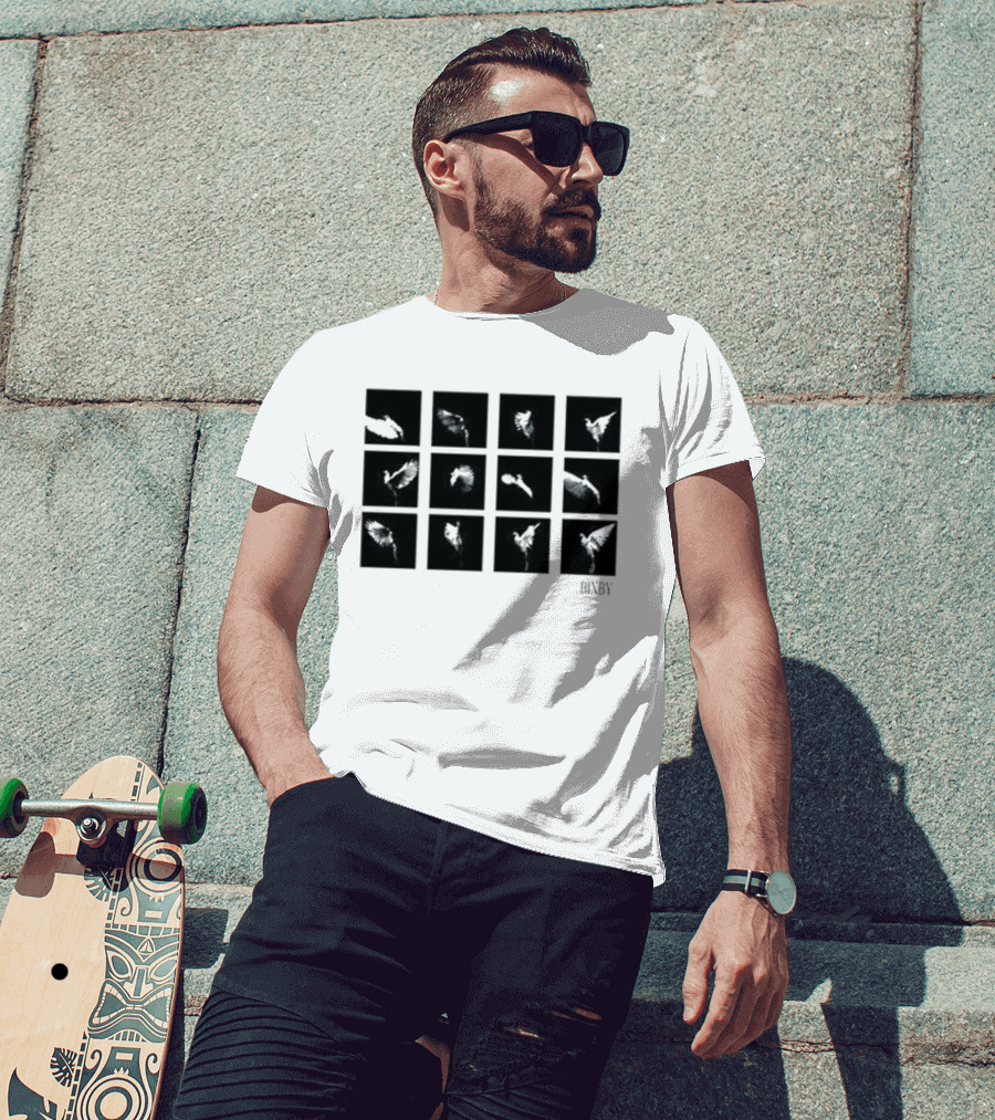 Bixby Doves Tour Music Album Cover Concept With Artistic Bird Motifs T-Shirt