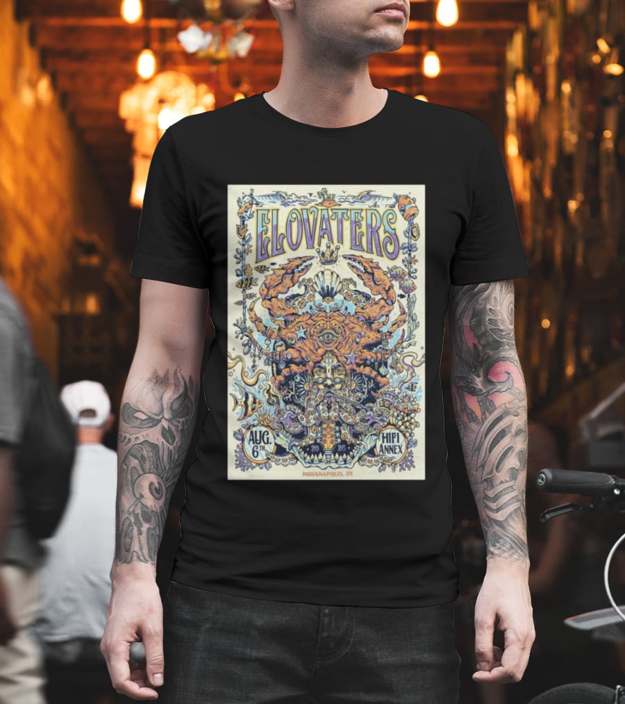 The Elovaters Aug 6 2026 Indianapolis IN Hifi Annex Tour T-Shirt