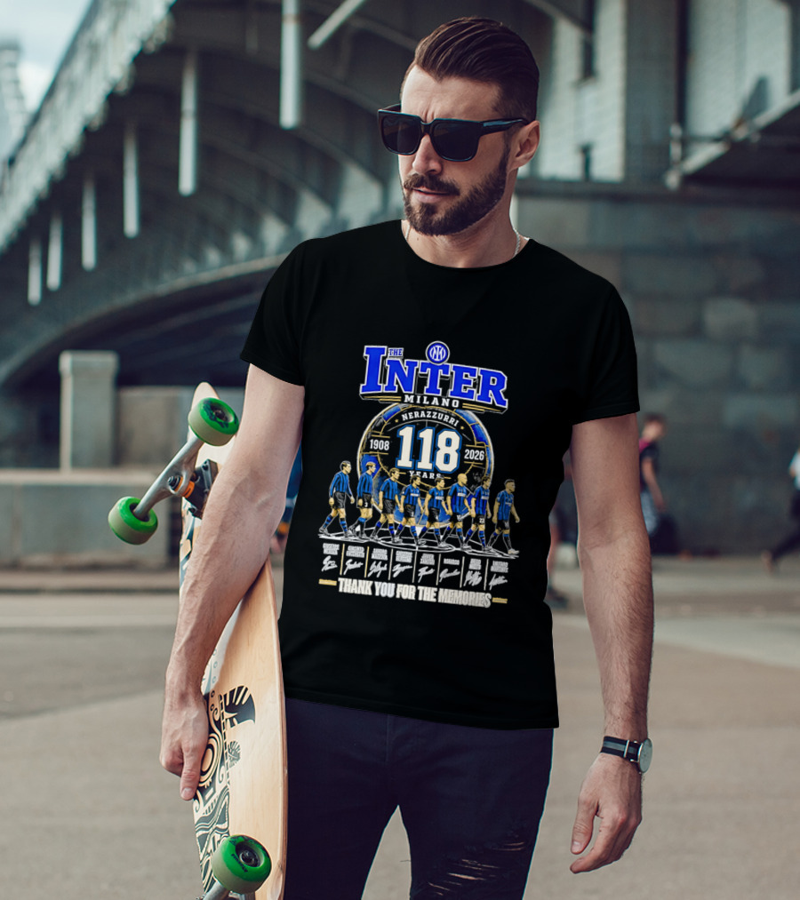 The Inter Milano 118 Years 1908 2026 Nerazzurri Thank You For The Memories T-Shirt