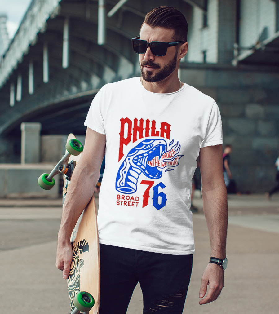 Phila 76 Broad Street In The Process We Trust Serpent T-Shirt