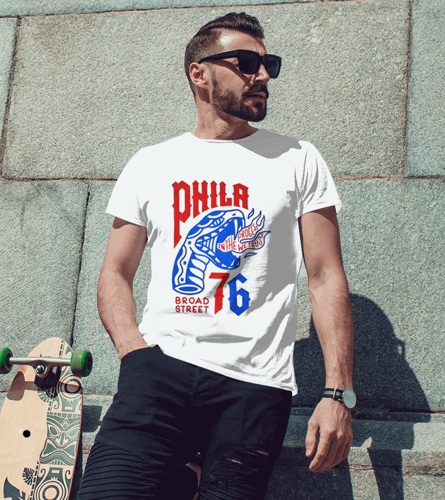 Phila 76 Broad Street In The Process We Trust Serpent T-Shirt