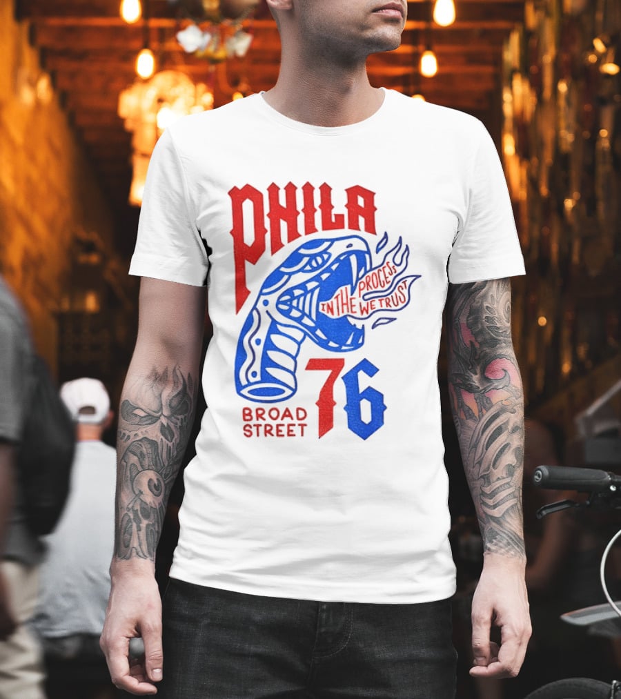 Phila 76 Broad Street In The Process We Trust Serpent T-Shirt