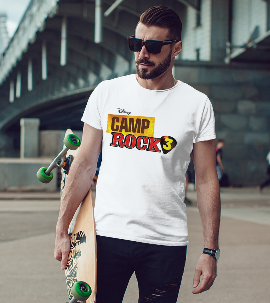 Disney Camp Rock 3 Logo And Guitar Pick T-Shirt