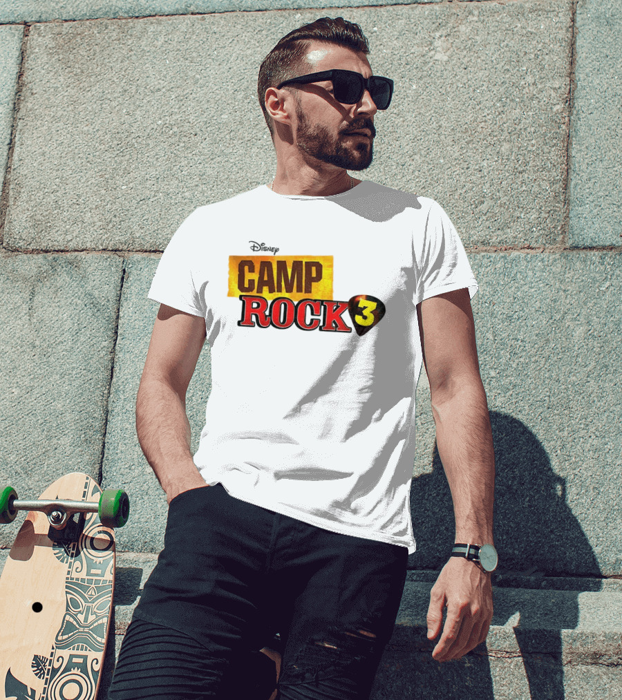 Disney Camp Rock 3 Logo And Guitar Pick T-Shirt
