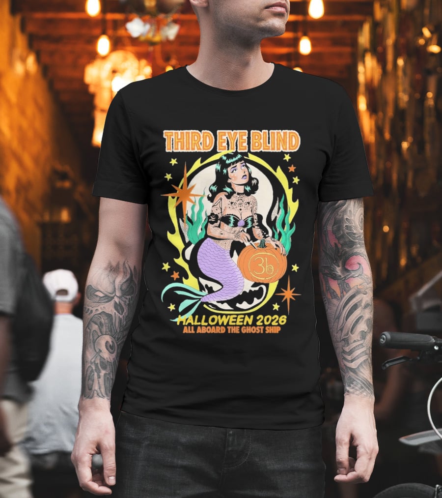 Third Eye Blind Halloween 2026 Mermaid All Aboard The Ghost Ship T-Shirt
