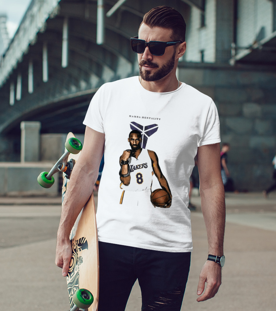 Kobe Bryant Mamba Mentality Los Angeles Lakers 8 Basketball Player T-Shirt