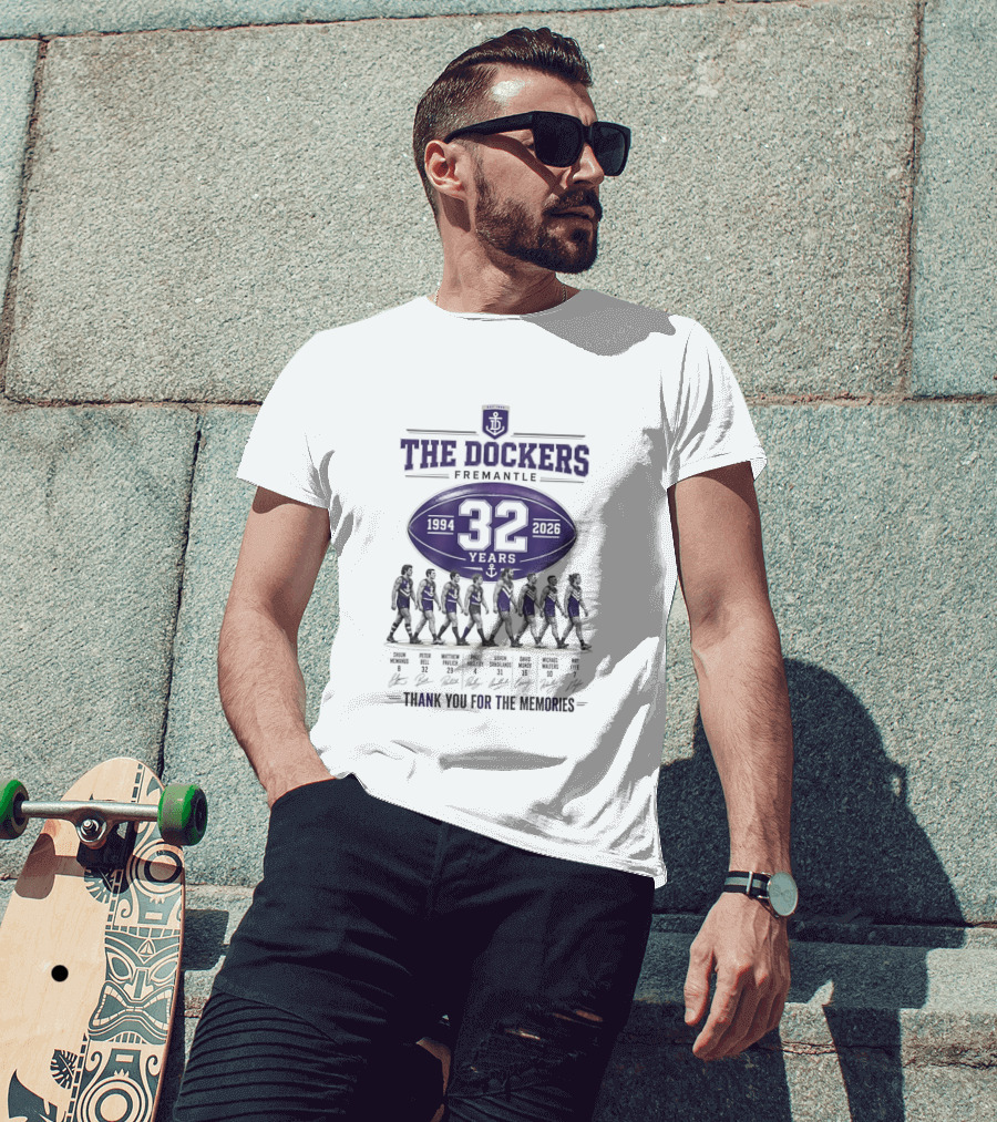 The Dockers Fremantle 1994 2026 32 Years Thank You For The Memories T-Shirt