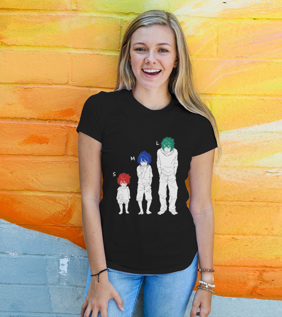 Anime Death Note L Character Evolution Sizes S M L T-Shirt