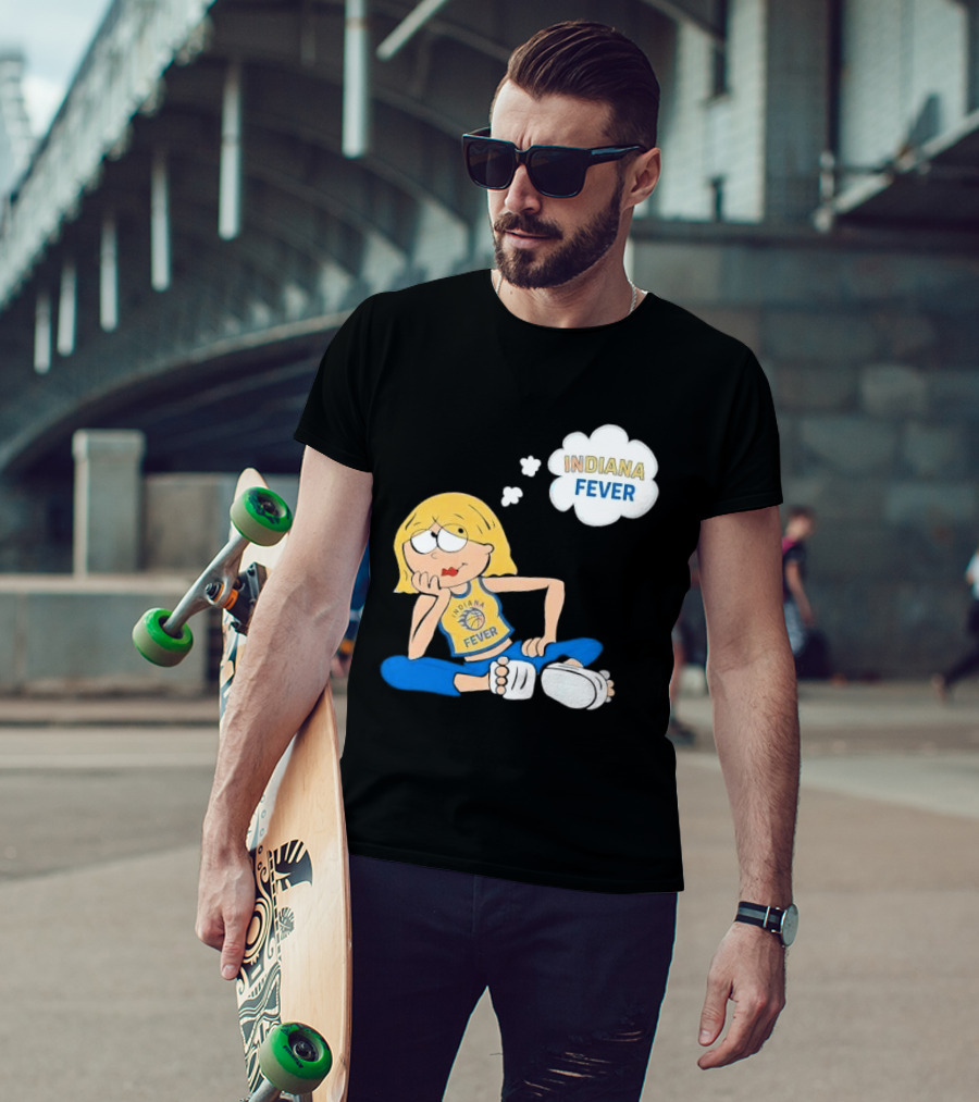 WNBA Indiana Fever Blonde Girl Cartoon Thought Bubble T-Shirt