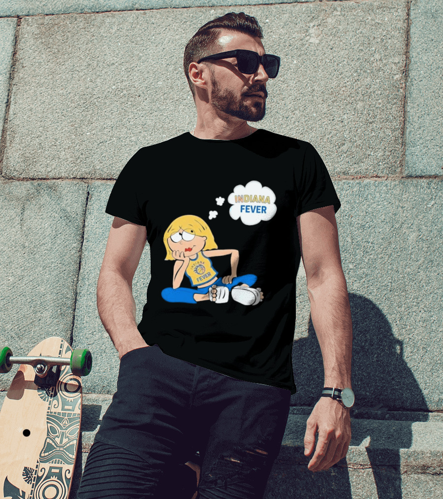 WNBA Indiana Fever Blonde Girl Cartoon Thought Bubble T-Shirt