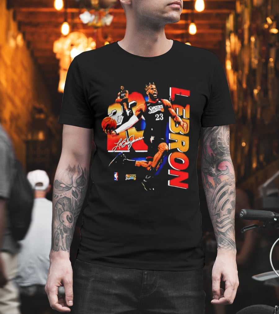 LeBron James 23 Sixers NBA Bootleg Philadelphia 76ers T-Shirt