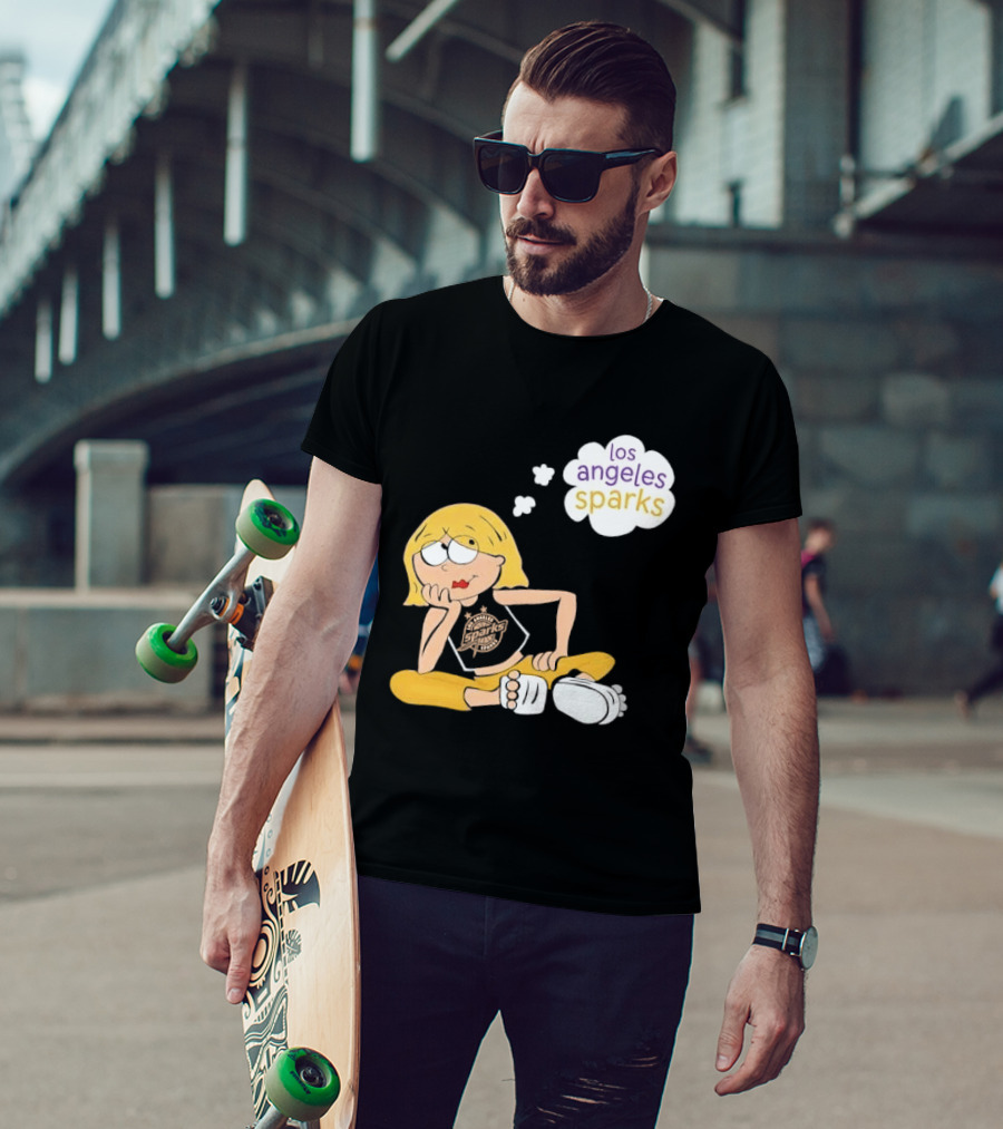 Los Angeles Sparks WNBA Blonde Girl With Astronaut Thought Bubble T-Shirt